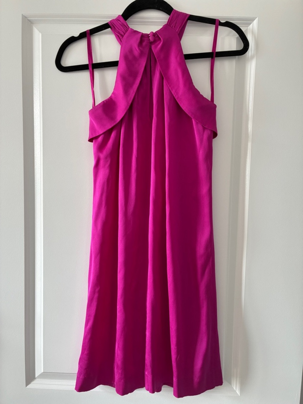 NWOT Banana Republic Size 0 Stretch 92% Silk Dress - Pink - Picture 2 of 7